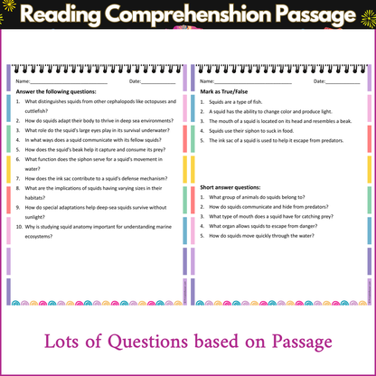 Anatomy of a Squid | Reading Comprehension Passage and Questions