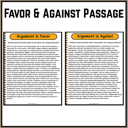 Should countries prioritize water conservation over energy production? | Debate Case Study Worksheet