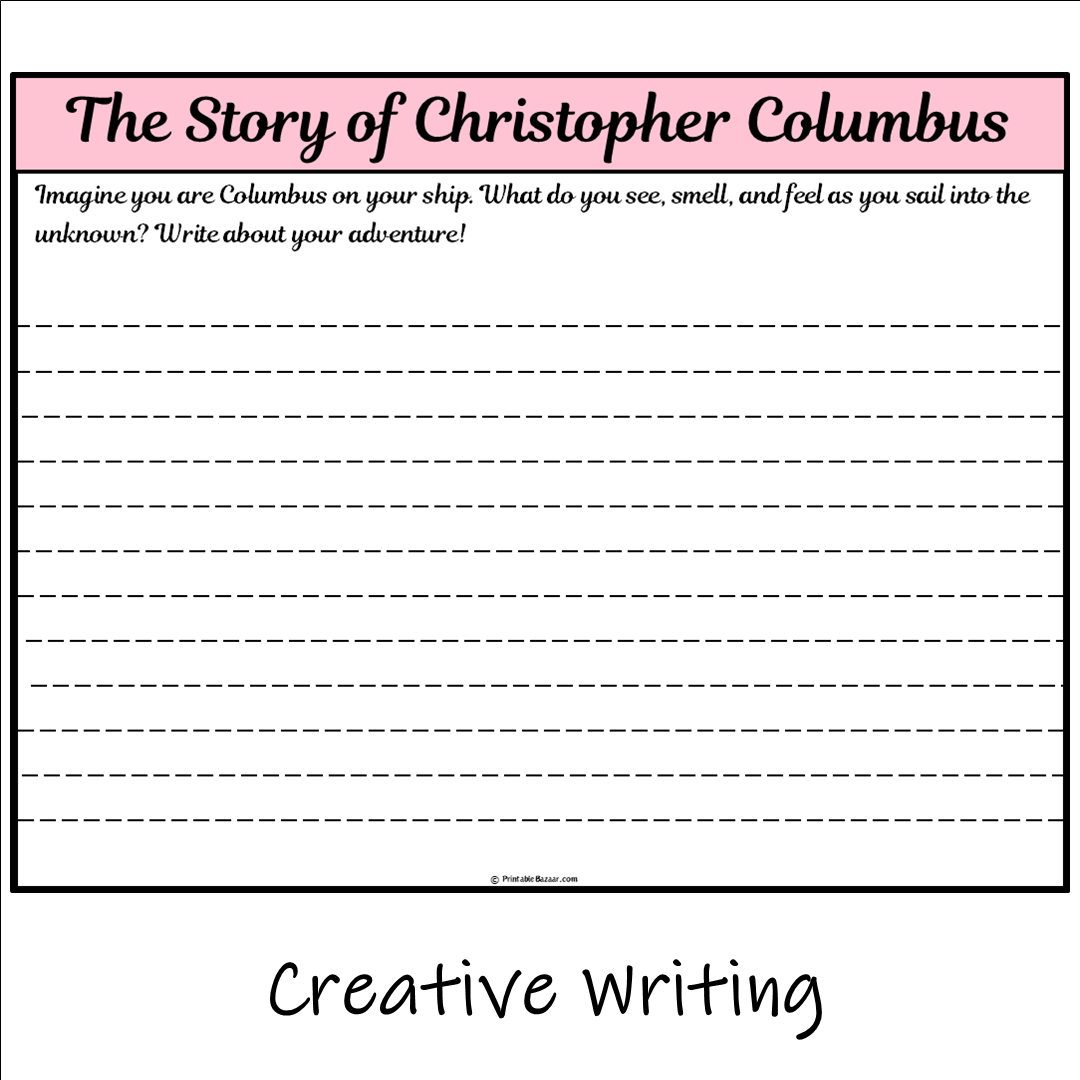 The Story of Christopher Columbus | Main Idea and Supporting Details Reading Passage and Questions