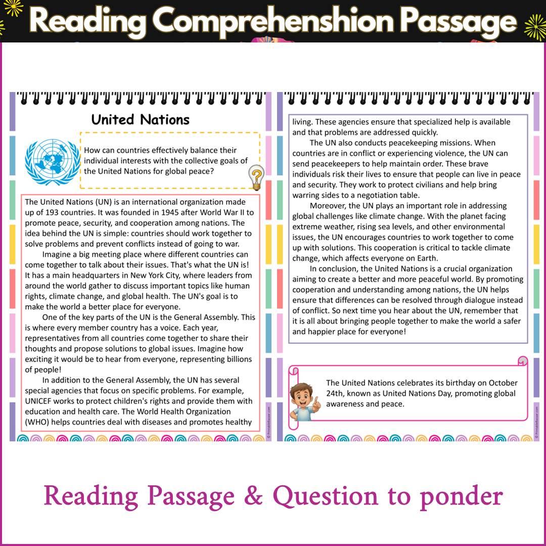 United Nations | Reading Comprehension Passage and Questions