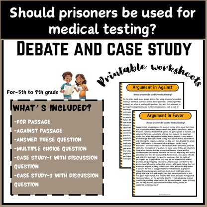 Should prisoners be used for medical testing? | Debate Case Study Worksheet