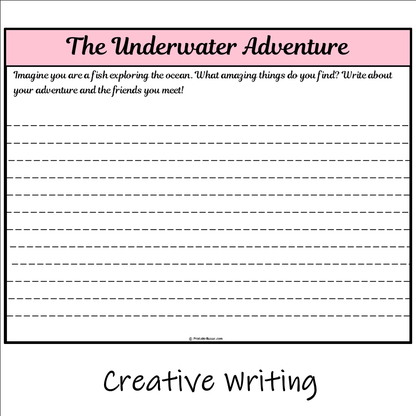 The Underwater Adventure | Main Idea and Supporting Details Reading Passage and Questions