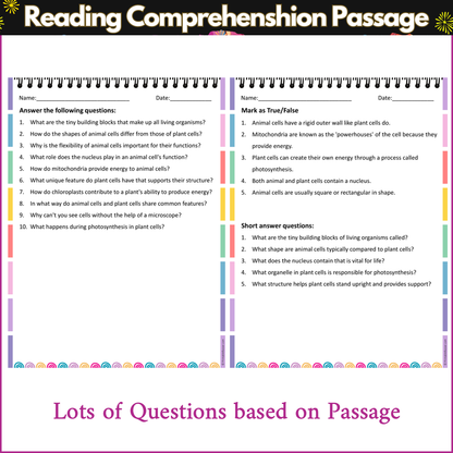 Animal and Plant Cells | Reading Comprehension Passage and Questions