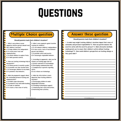 Should parents track their children's location? | Debate Case Study Worksheet