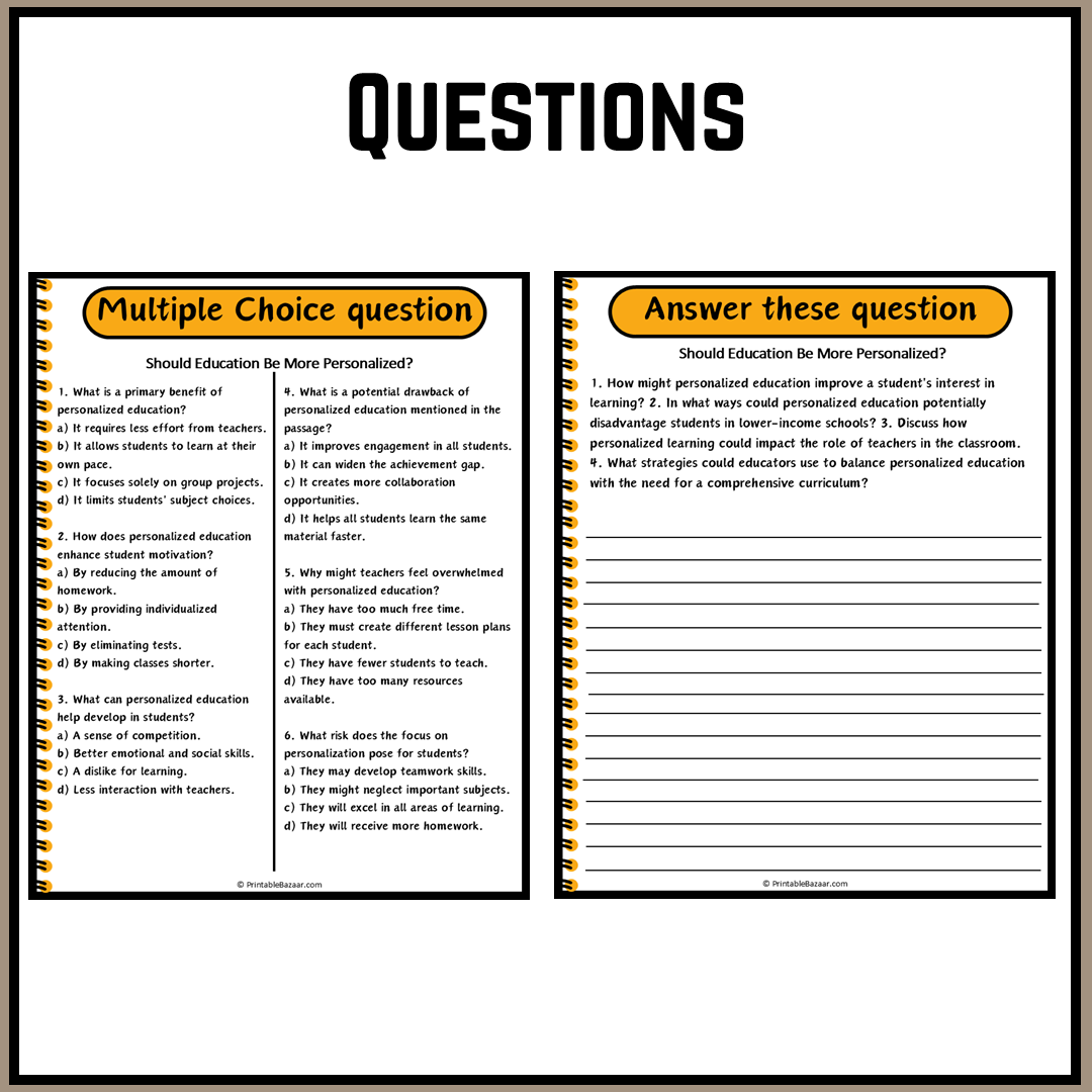 Should Education Be More Personalized? | Debate Case Study Worksheet