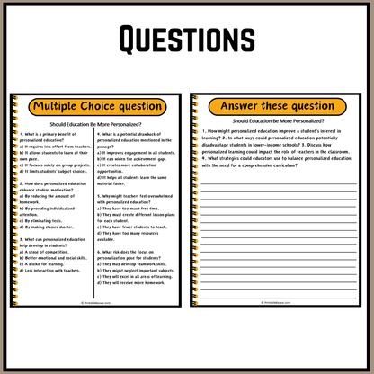 Should Education Be More Personalized? | Debate Case Study Worksheet