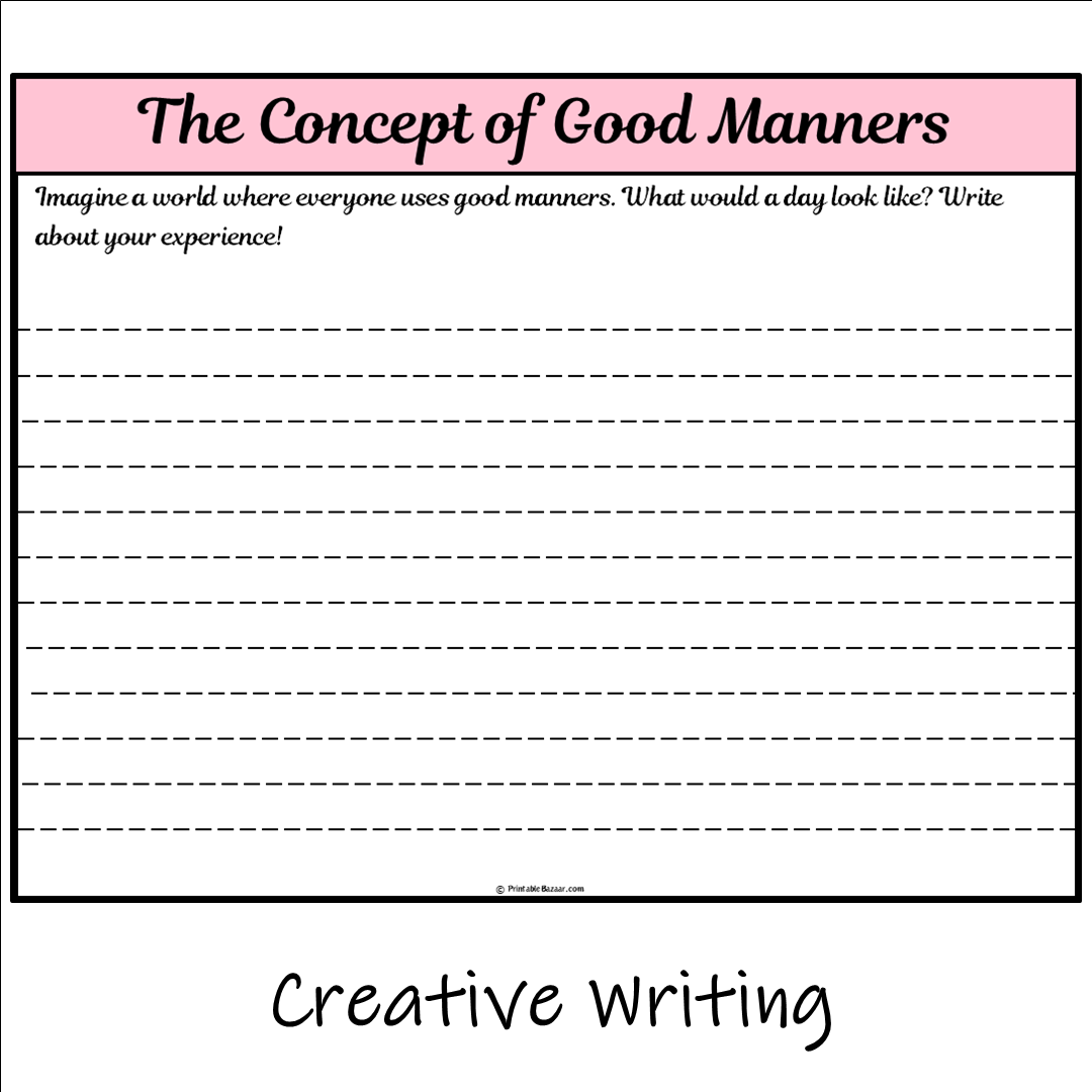 The Concept of Good Manners | Main Idea and Supporting Details Reading Passage and Questions