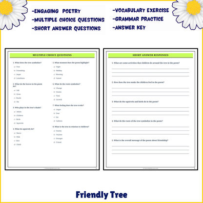 Friendly Tree | Poem Grammar Worksheet Printable Activity