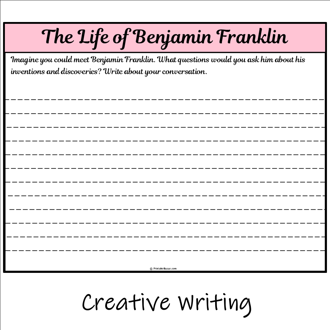 The Life of Benjamin Franklin | Main Idea and Supporting Details Reading Passage and Questions