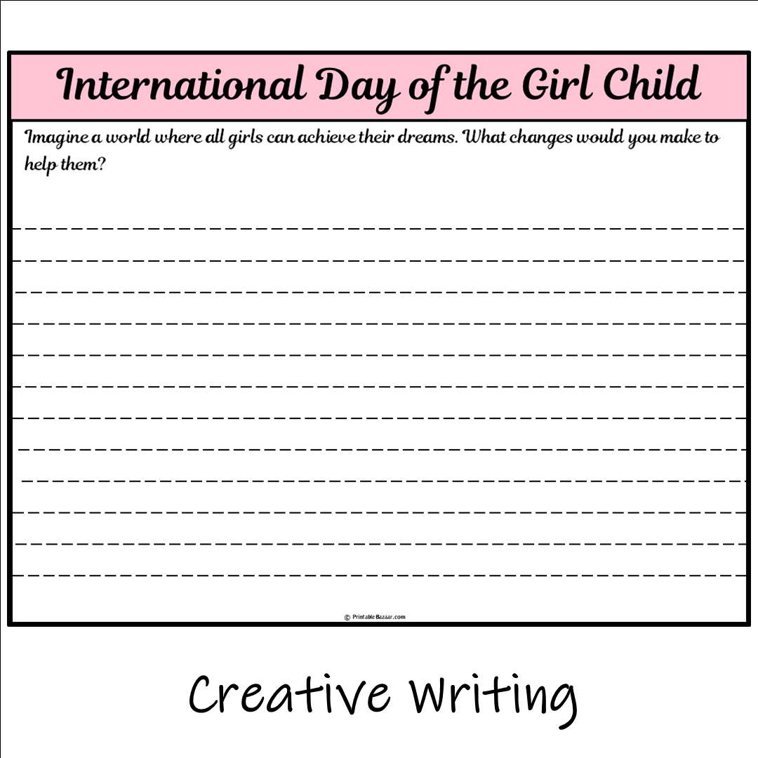 International Day of the Girl Child | Main Idea and Supporting Details Reading Passage and Questions