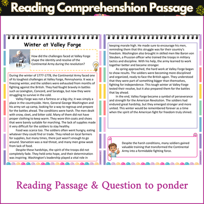 Winter at Valley Forge | Reading Comprehension Passage and Questions