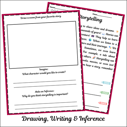 Storytelling | Short Reading Comprehension Creative Worksheet
