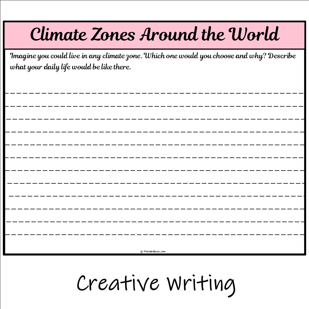 Climate Zones Around the World | Main Idea and Supporting Details Reading Passage and Questions