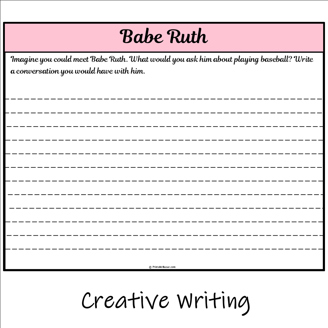 Babe Ruth | Main Idea and Supporting Details Reading Passage and Questions