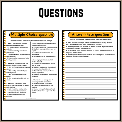 Should students be able to choose their electives freely? | Debate Case Study Worksheet