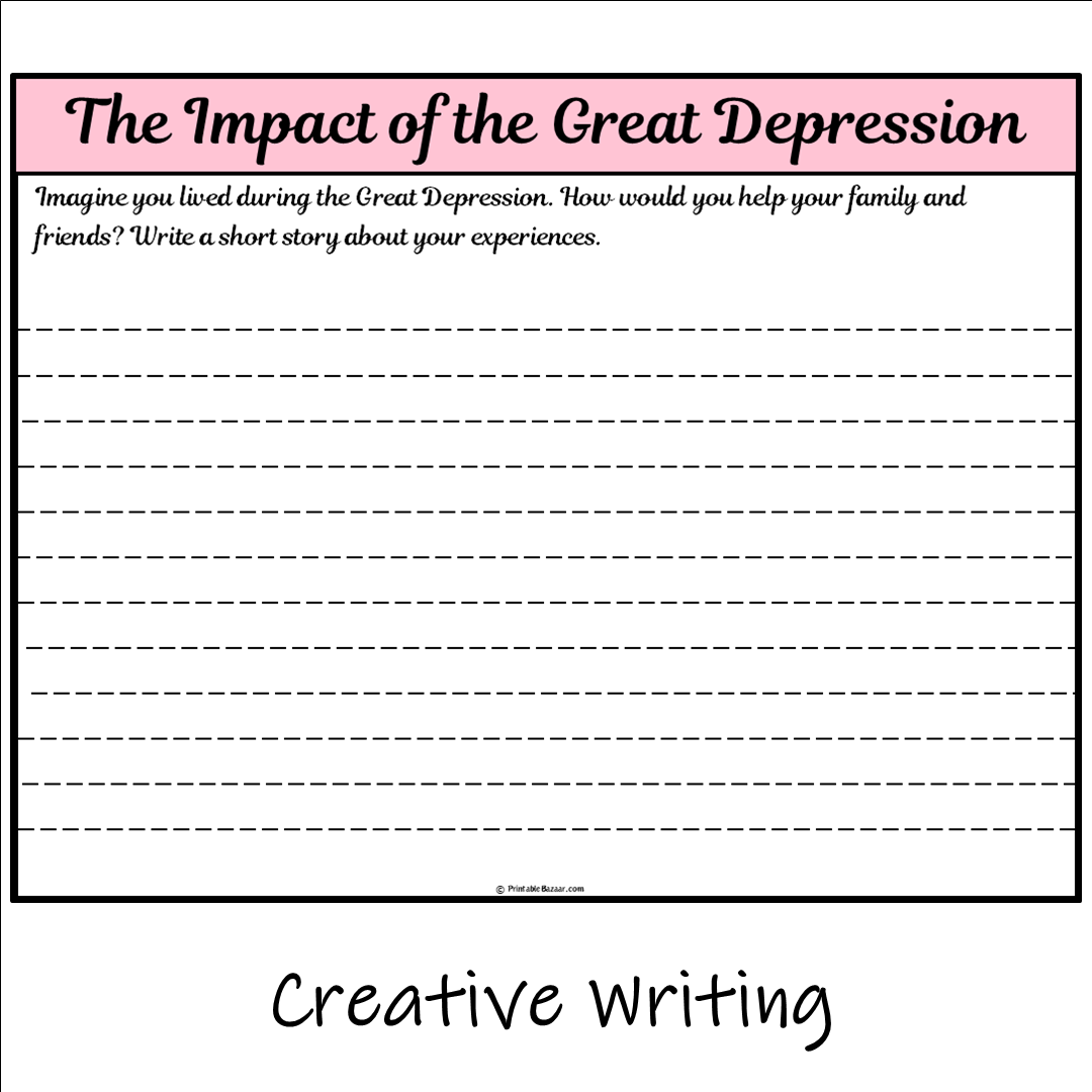 The Impact of the Great Depression | Main Idea and Supporting Details Reading Passage and Questions