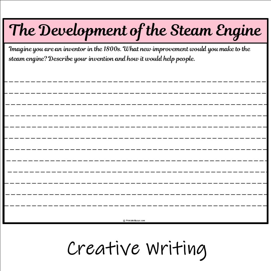 The Development of the Steam Engine | Main Idea and Supporting Details Reading Passage and Questions