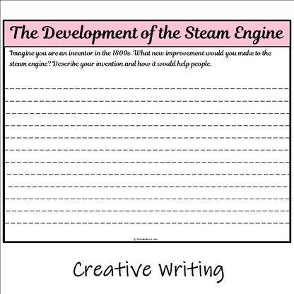 The Development of the Steam Engine | Main Idea and Supporting Details Reading Passage and Questions