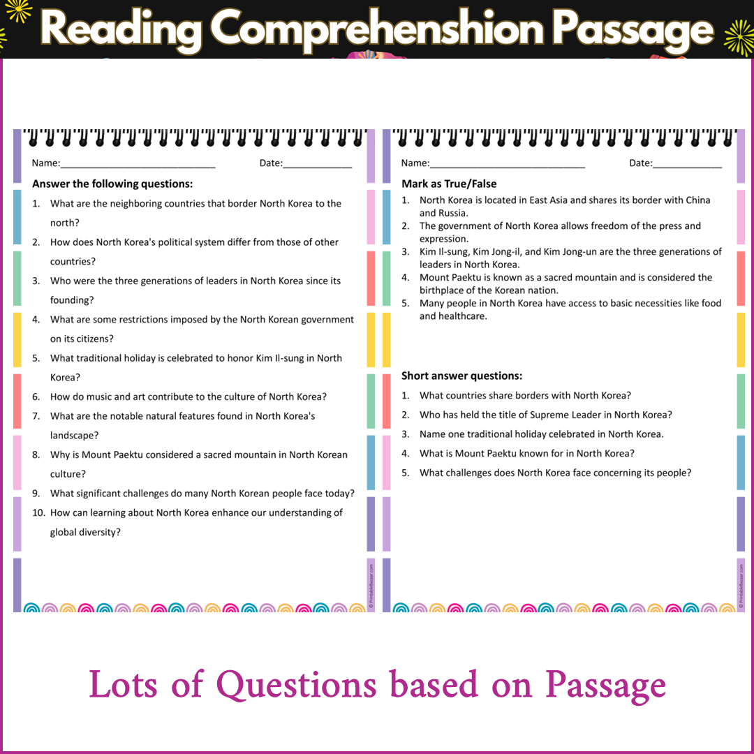 All About North Korea | Reading Comprehension Passage and Questions