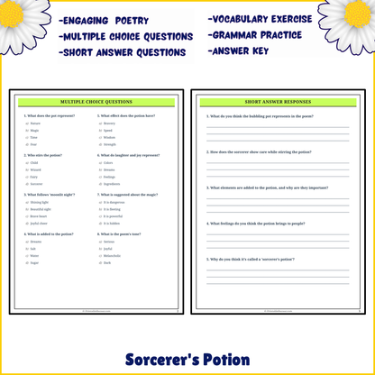 Sorcerer's Potion | Poem Grammar Worksheet Printable Activity