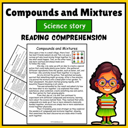 Compounds and Mixtures | Science Story Reading Comprehension Activity
