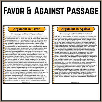 Is it necessary to teach financial literacy in schools? | Debate Case Study Worksheet