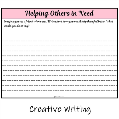 Helping Others in Need | Main Idea and Supporting Details Reading Passage and Questions