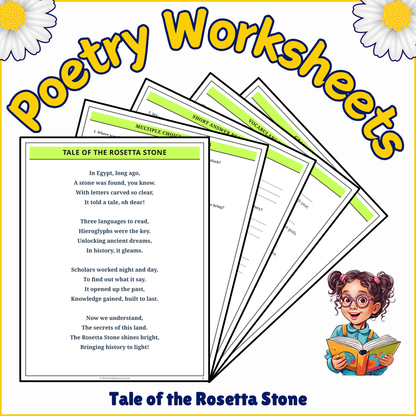 Tale of the Rosetta Stone | Poem Grammar Worksheet Printable Activity