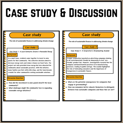 The role of sustainable finance in addressing climate change | Debate Case Study Worksheet