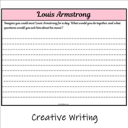 Louis Armstrong | Main Idea and Supporting Details Reading Passage and Questions