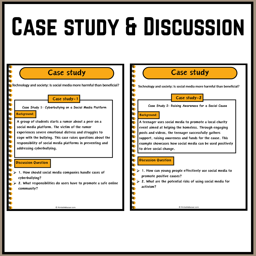 Technology and society: Is social media more harmful than beneficial? | Debate Case Study Worksheet