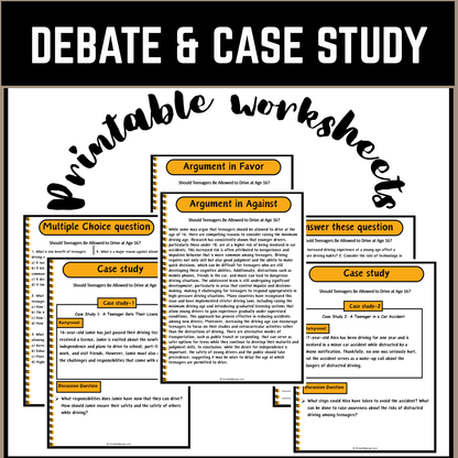 Should Teenagers Be Allowed to Drive at Age 16? | Debate Case Study Worksheet