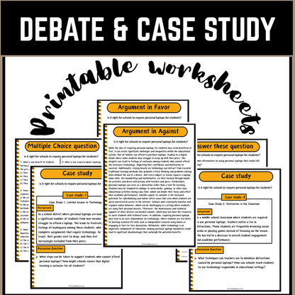 Is it right for schools to require personal laptops for students? | Debate Case Study Worksheet