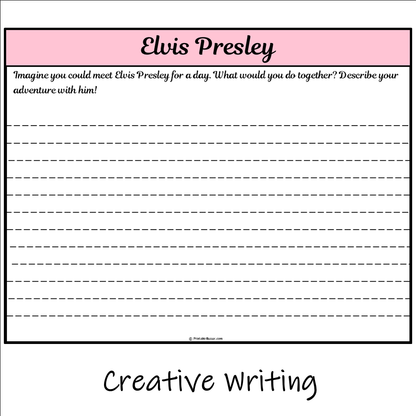 Elvis Presley | Main Idea and Supporting Details Reading Passage and Questions