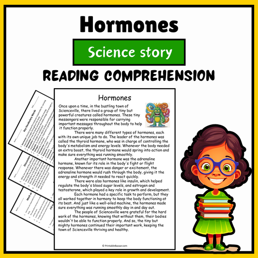 Hormones | Science Story Reading Comprehension Activity