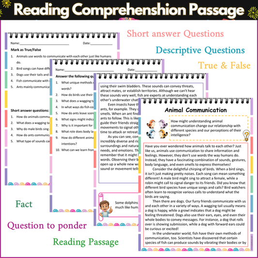 Animal Communication | Reading Comprehension Passage and Questions