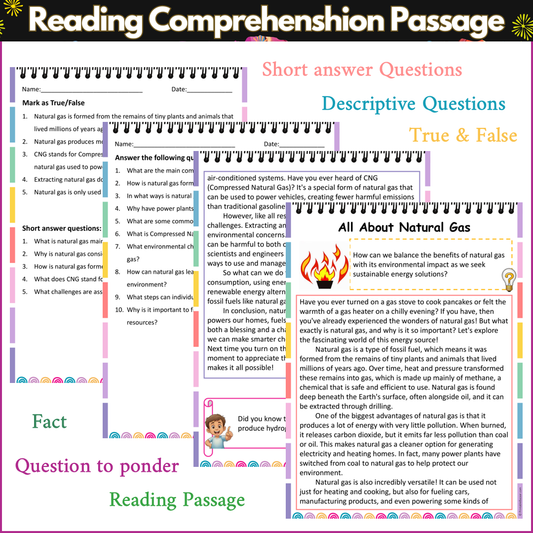 All About Natural Gas | Reading Comprehension Passage and Questions