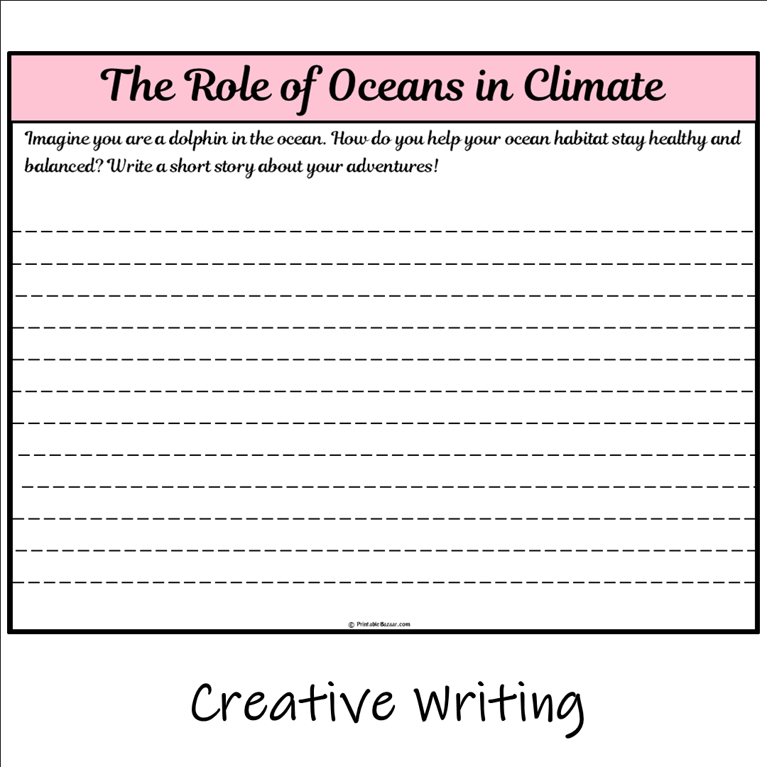 The Role of Oceans in Climate | Main Idea and Supporting Details Reading Passage and Questions