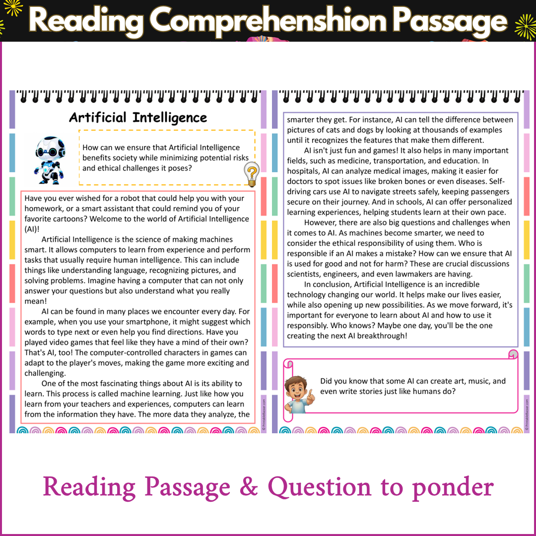 Artificial Intelligence | Reading Comprehension Passage and Questions