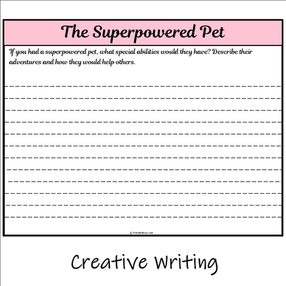 The Superpowered Pet | Main Idea and Supporting Details Reading Passage and Questions