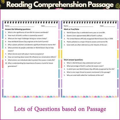 World Oceans Day | Reading Comprehension Passage and Questions