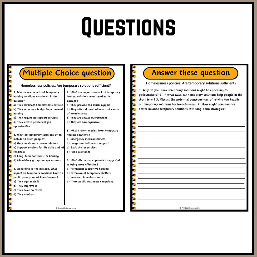 Homelessness policies: Are temporary solutions sufficient? | Debate Case Study Worksheet