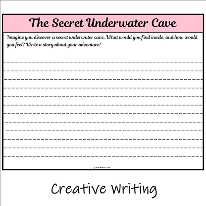 The Secret Underwater Cave | Main Idea and Supporting Details Reading Passage and Questions