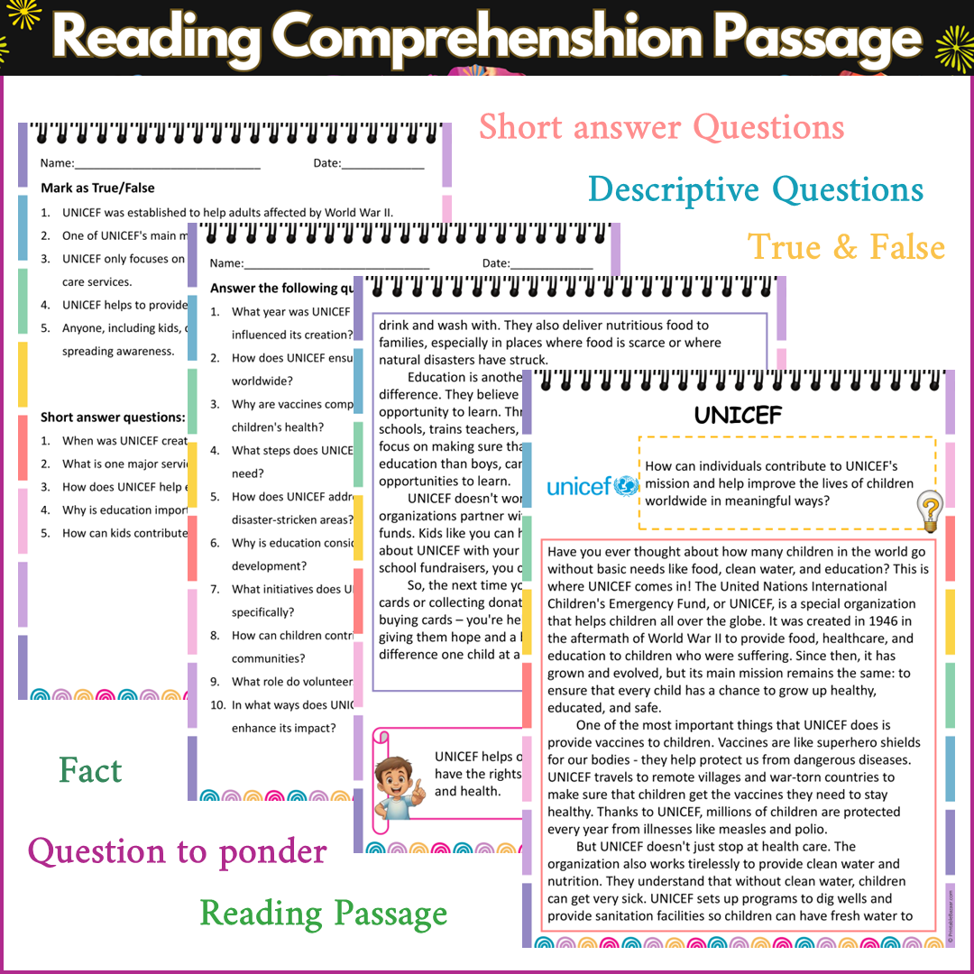 UNICEF | Reading Comprehension Passage and Questions