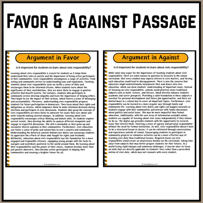 Is it important for students to learn about civic responsibility? | Debate Case Study Worksheet