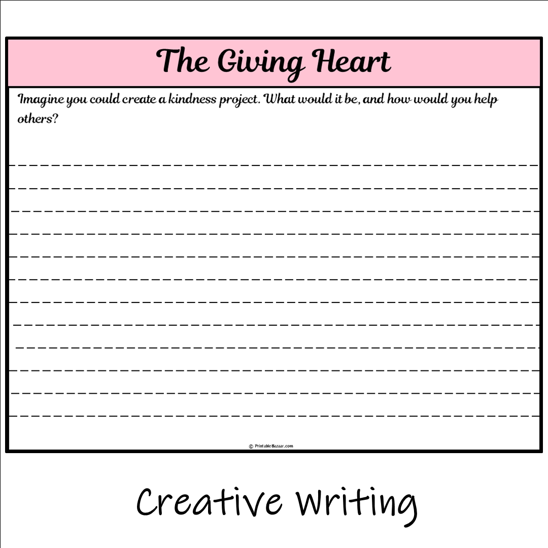 The Giving Heart | Main Idea and Supporting Details Reading Passage and Questions