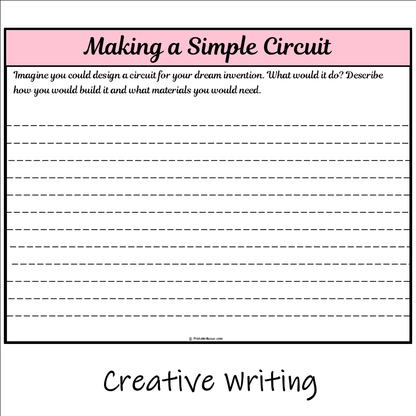 Making a Simple Circuit | Main Idea and Supporting Details Reading Passage and Questions