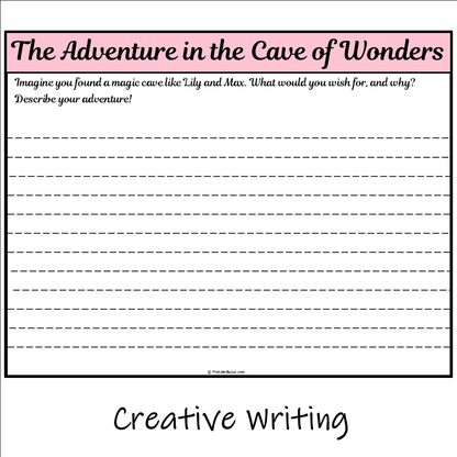 The Adventure in the Cave of Wonders | Main Idea and Supporting Details Reading Passage and Questions