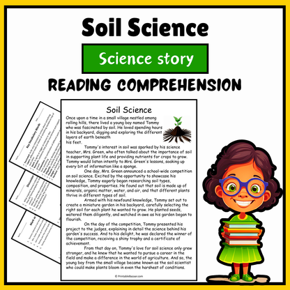 Soil Science | Science Story Reading Comprehension Activity