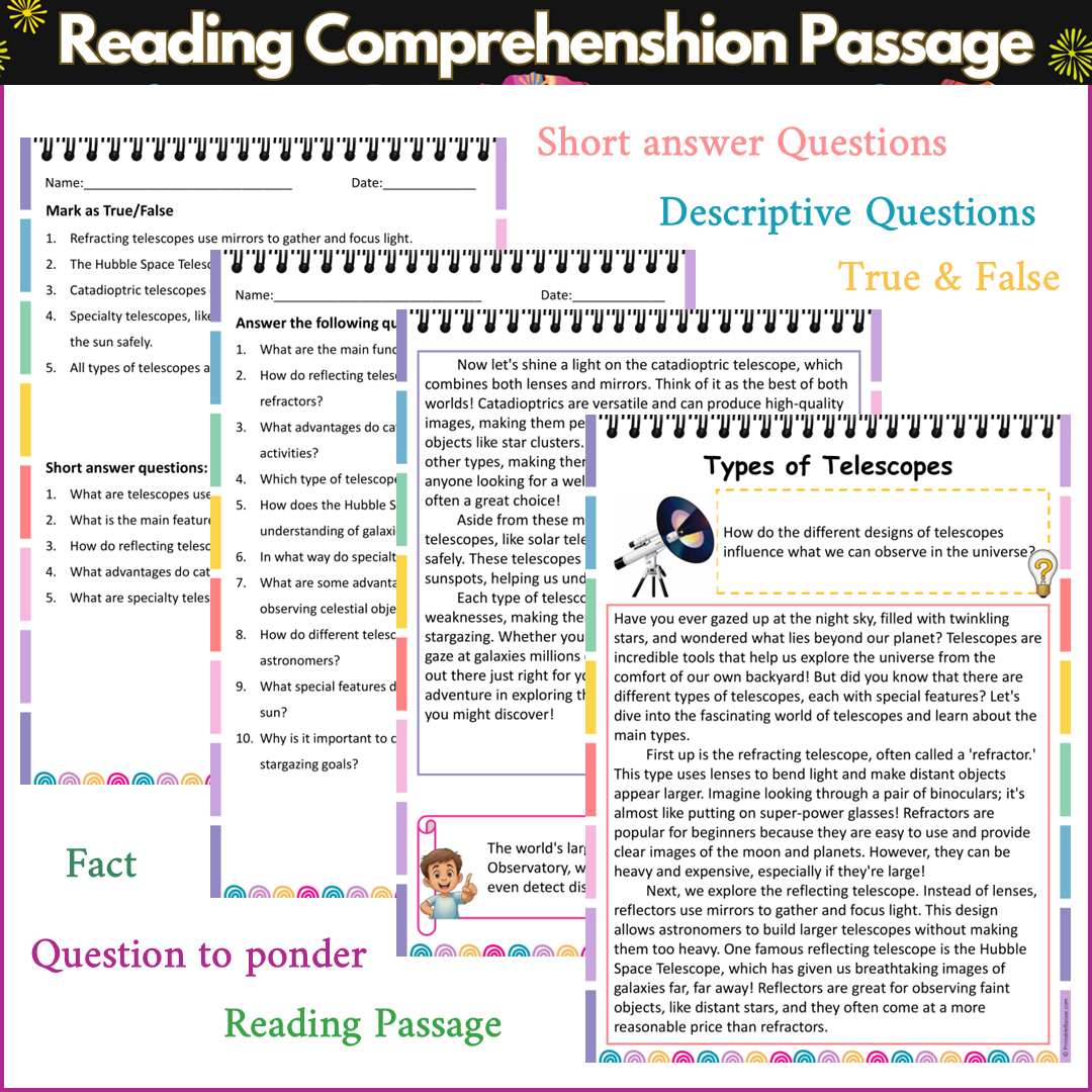 Types of Telescopes | Reading Comprehension Passage and Questions